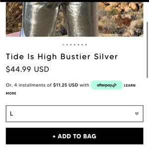 White fox boutique 2 piece metallic set NWT